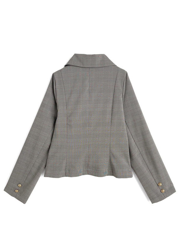 Glen Check Napoleon Blouse 格紋拿破崙風襯衫 [pm1025] 3