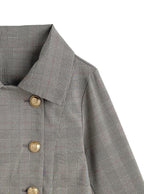 Glen Check Napoleon Blouse 格紋拿破崙風襯衫 [pm1025] 4