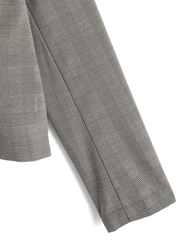 Glen Check Napoleon Blouse 格紋拿破崙風襯衫 [pm1025] 5