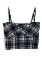 nz59 Check Bustier Camisole and Cardigan Set 格紋胸衣式吊帶背心與開襟外套套裝 12