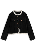 Corduroy Frill Collarless Jacket 燈芯絨荷葉邊無領外套 [nz67] — 4