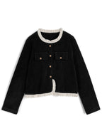 Corduroy Frill Collarless Jacket 燈芯絨荷葉邊無領外套 [nz67] — 4