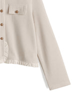 Corduroy Frill Collarless Jacket 燈芯絨荷葉邊無領外套 [nz67] — 9