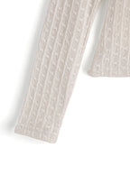 nz68 Lace Layered-Look Openwork Knit Top 蕾絲假兩件透孔針織上衣 9