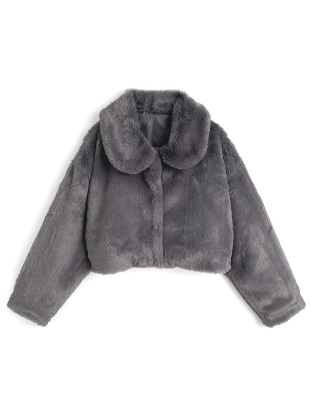 Faux Fur Short Coat 人造毛皮短版外套 [on331] image 6