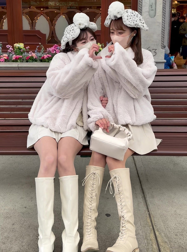 Faux Fur Short Coat 人造毛皮短版外套 [on331] image 9