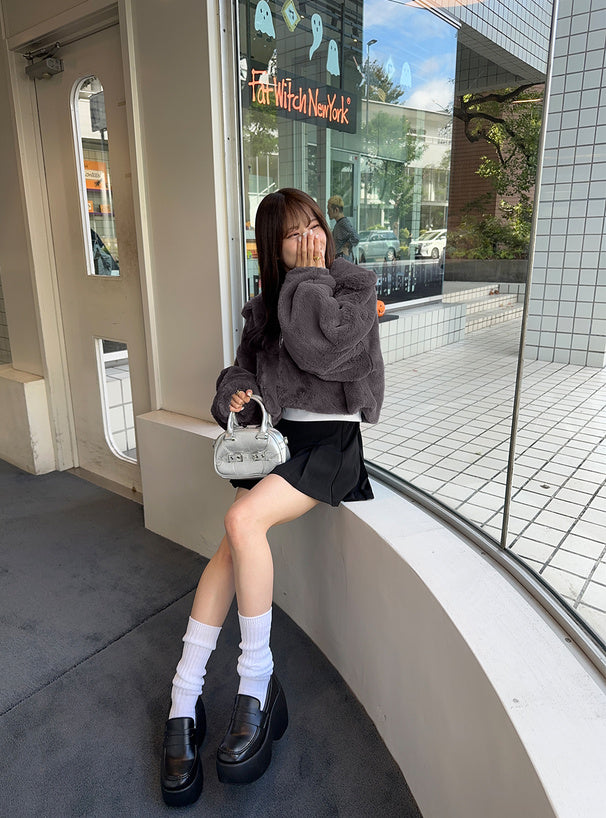 Faux Fur Short Coat 人造毛皮短版外套 [on331] image 11