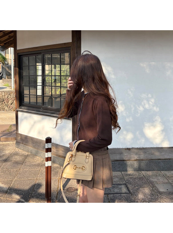 Contrast Layered-Look Knit Cardigan 撞色假兩件針織開襟衫 [on455] image 6