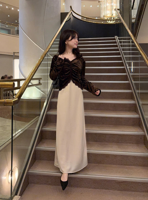 Gathered Lace-Trim Velour Cardigan 蕾絲滾邊抓皺絨面開襟衫 [on462] — 7