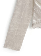 Gathered Lace-Trim Velour Cardigan 蕾絲滾邊抓皺絨面開襟衫 [on462] — 12