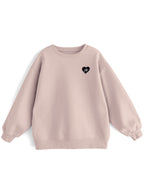 Heart Patch Brushed-Back Sweatshirt Tunic 心形貼布刷毛長版衛衣 [pm358] 5