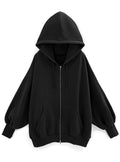 Oversized Fleece-Lined Zip Hoodie 內裡刷毛超大版拉鍊連帽衫 [pm619a] 4