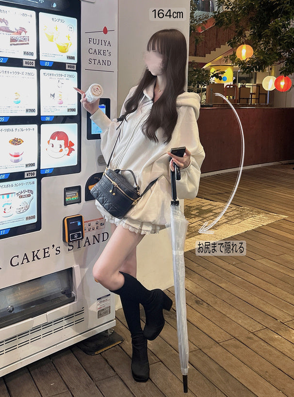 Oversized Fleece-Lined Zip Hoodie 內裡刷毛超大版拉鍊連帽衫 [pm619a] 15