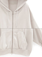 Oversized Fleece-Lined Zip Hoodie 內裡刷毛超大版拉鍊連帽衫 [pm619a] 16