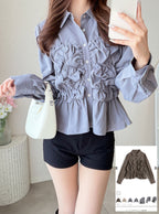 Shirred Design Shirt 抽褶設計襯衫 [pp304] 01