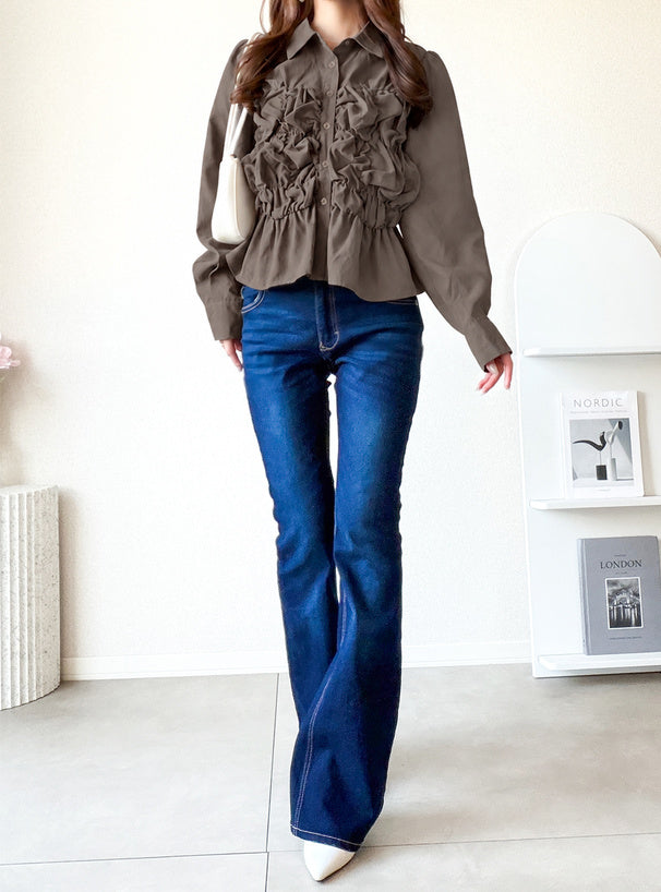 Shirred Design Shirt 抽褶設計襯衫 [pp304] 03