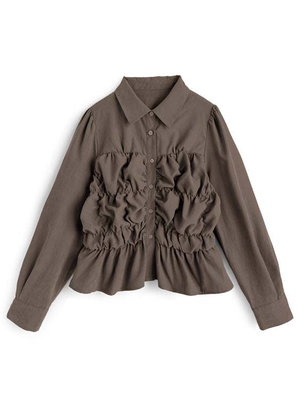 Shirred Design Shirt 抽褶設計襯衫 [pp304] 04