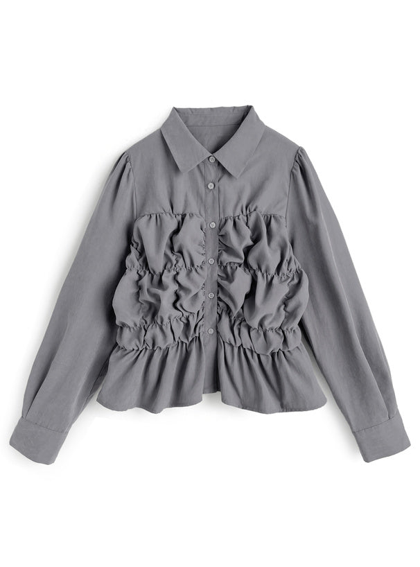 Shirred Design Shirt 抽褶設計襯衫 [pp304] 06