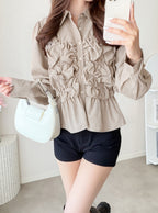 Shirred Design Shirt 抽褶設計襯衫 [pp304] 07