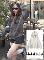 Oversized Brushed-Fleece Sweat Hoodie 寬鬆刷毛連帽衛衣 [ru1319] image 1