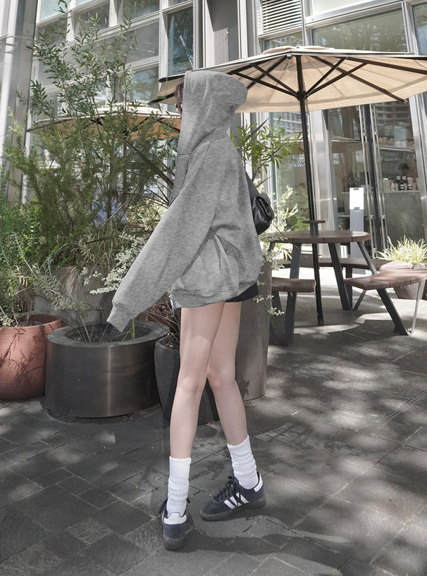 Oversized Brushed-Fleece Sweat Hoodie 寬鬆刷毛連帽衛衣 [ru1319] image 11