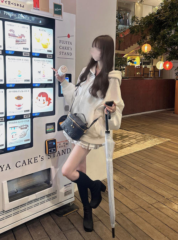 Oversized Brushed-Fleece Sweat Hoodie 寬鬆刷毛連帽衛衣 [ru1319] image 14