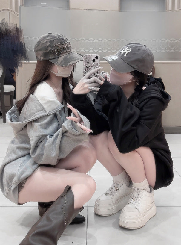 Oversized Brushed-Fleece Sweat Hoodie 寬鬆刷毛連帽衛衣 [ru1319] image 16