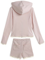 Lace Trim Hoodie & Shorts Set 蕾絲滾邊連帽外套與短褲套裝 — image 13