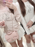Rhinestone Logo Long Sleeve T-Shirt 水鑽標誌長袖T恤 [ru2124] - 1
