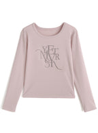 Rhinestone Logo Long Sleeve T-Shirt 水鑽標誌長袖T恤 [ru2124] - 5