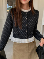 Polka Dot Ruffle Cardigan 波點荷葉邊開襟衫 [sd325] — image 3