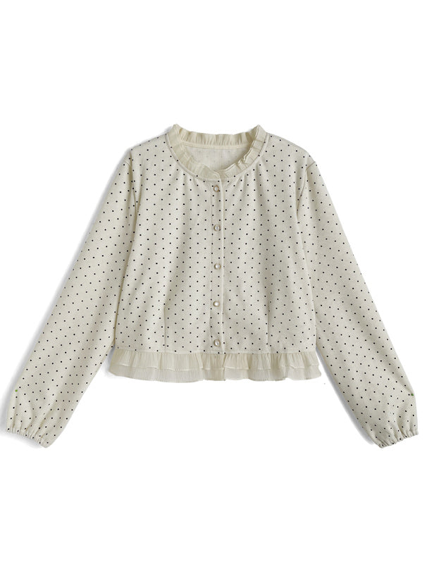 Polka Dot Ruffle Cardigan 波點荷葉邊開襟衫 [sd325] — image 4