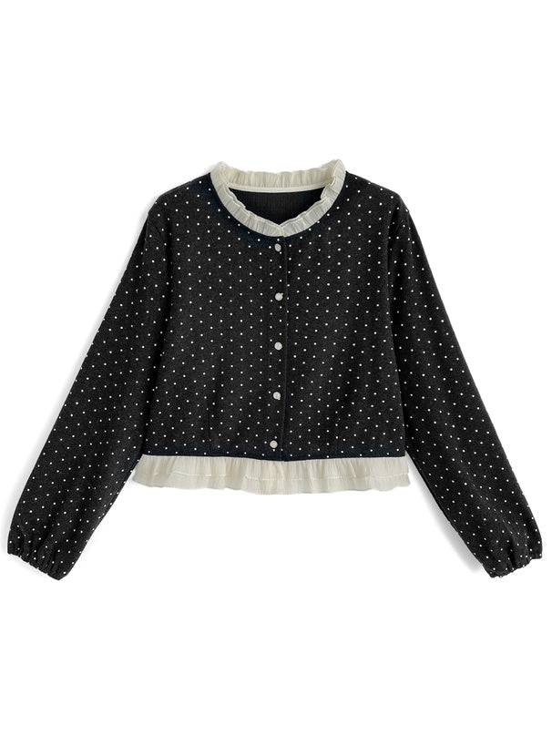 Polka Dot Ruffle Cardigan 波點荷葉邊開襟衫 [sd325] — image 5