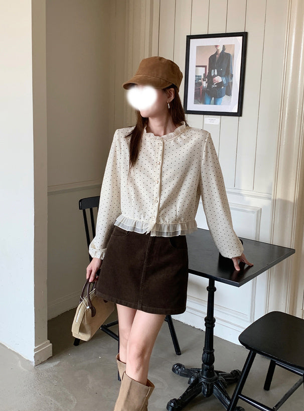 Polka Dot Ruffle Cardigan 波點荷葉邊開襟衫 [sd325] — image 7
