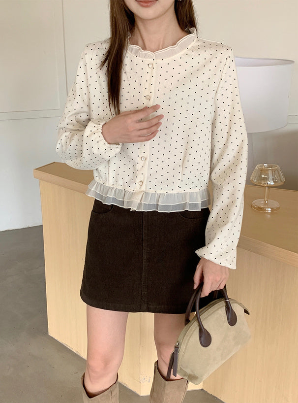 Polka Dot Ruffle Cardigan 波點荷葉邊開襟衫 [sd325] — image 8
