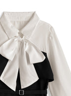Bow Tie Belted Contrast Mini Dress 蝴蝶結腰帶撞色迷你連身裙 tg1017 — 7