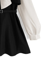 Bow Tie Belted Contrast Mini Dress 蝴蝶結腰帶撞色迷你連身裙 tg1017 — 8