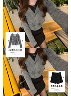 GRL th009 open-collar front-gathered top 16