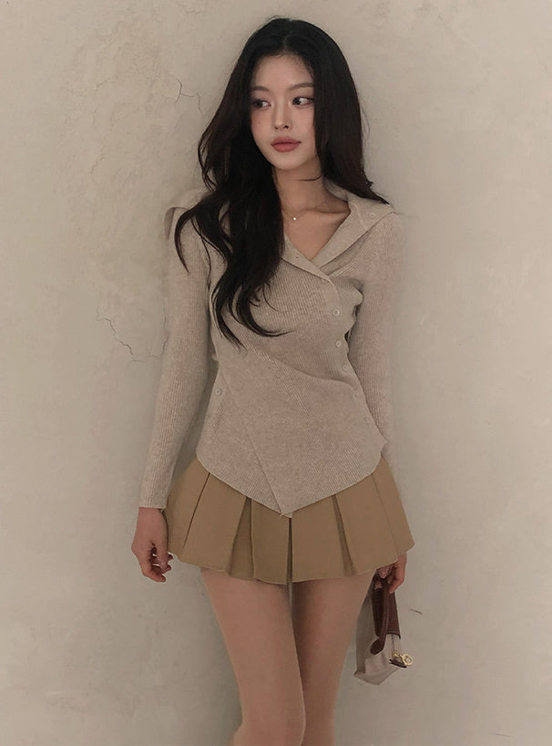 GRL th060 asymmetric rib knit top 不對稱羅紋針織上衣 3