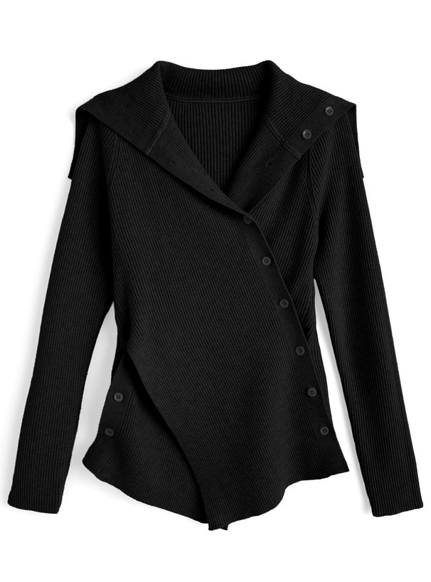 GRL th060 asymmetric rib knit top 不對稱羅紋針織上衣 4