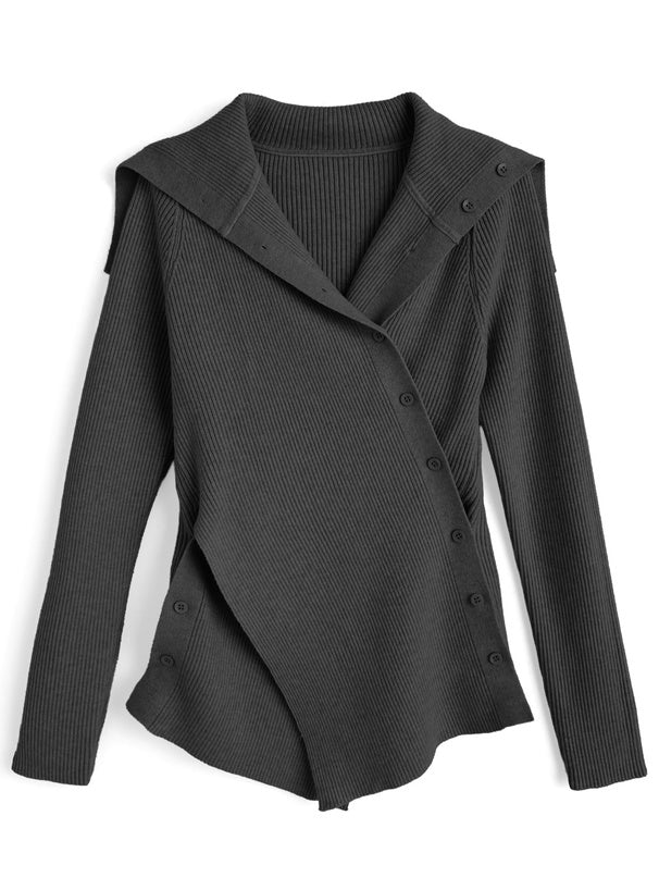 GRL th060 asymmetric rib knit top 不對稱羅紋針織上衣 8