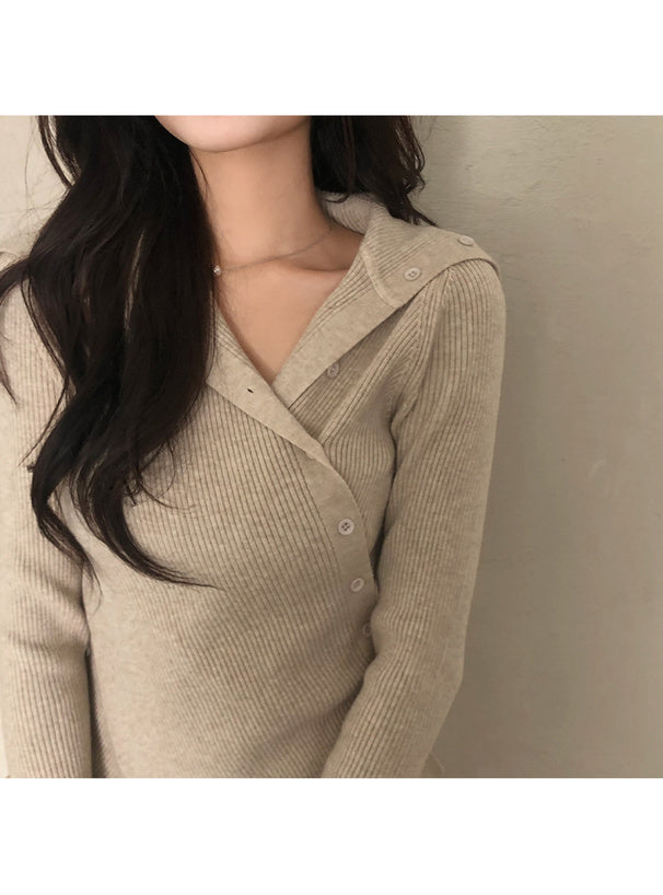 GRL th060 asymmetric rib knit top 不對稱羅紋針織上衣 9