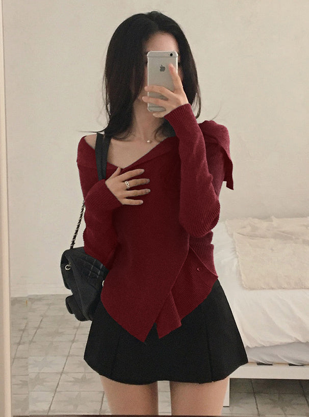 GRL th060 asymmetric rib knit top 不對稱羅紋針織上衣 11