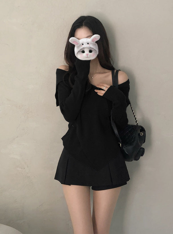 GRL th060 asymmetric rib knit top 不對稱羅紋針織上衣 13
