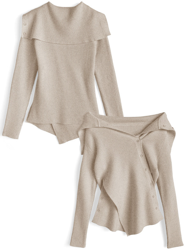 GRL th060 asymmetric rib knit top 不對稱羅紋針織上衣 16
