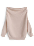 Off-Shoulder Loose Knit Top 露肩寬鬆針織上衣 [th084] 4