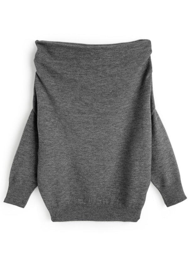 Off-Shoulder Loose Knit Top 露肩寬鬆針織上衣 [th084] 5