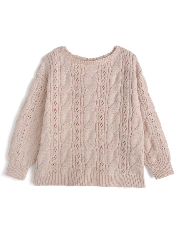 GRL th090 Multiway Lace Ribbon Cable Knit Top 多穿法蕾絲繫帶麻花針織上衣 9