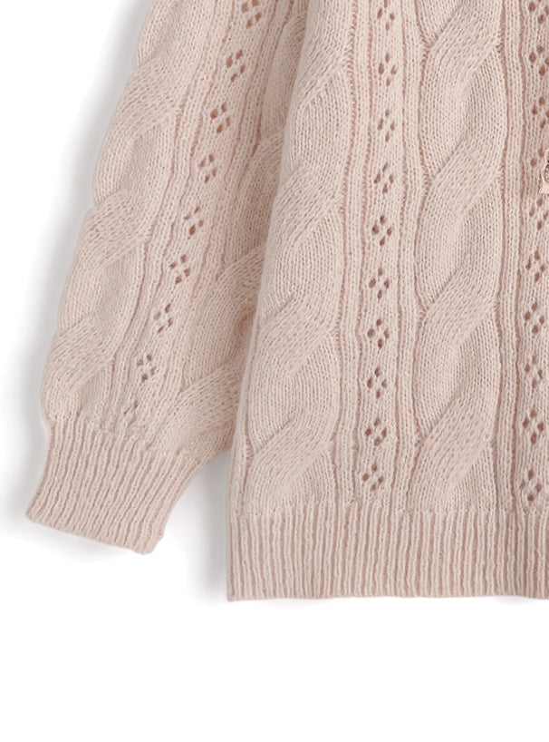 GRL th090 Multiway Lace Ribbon Cable Knit Top 多穿法蕾絲繫帶麻花針織上衣 13