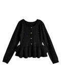 Rhinestone Double Ruffle Knit Top 水鑽雙層荷葉襬針織上衣 [tu2261] — 5